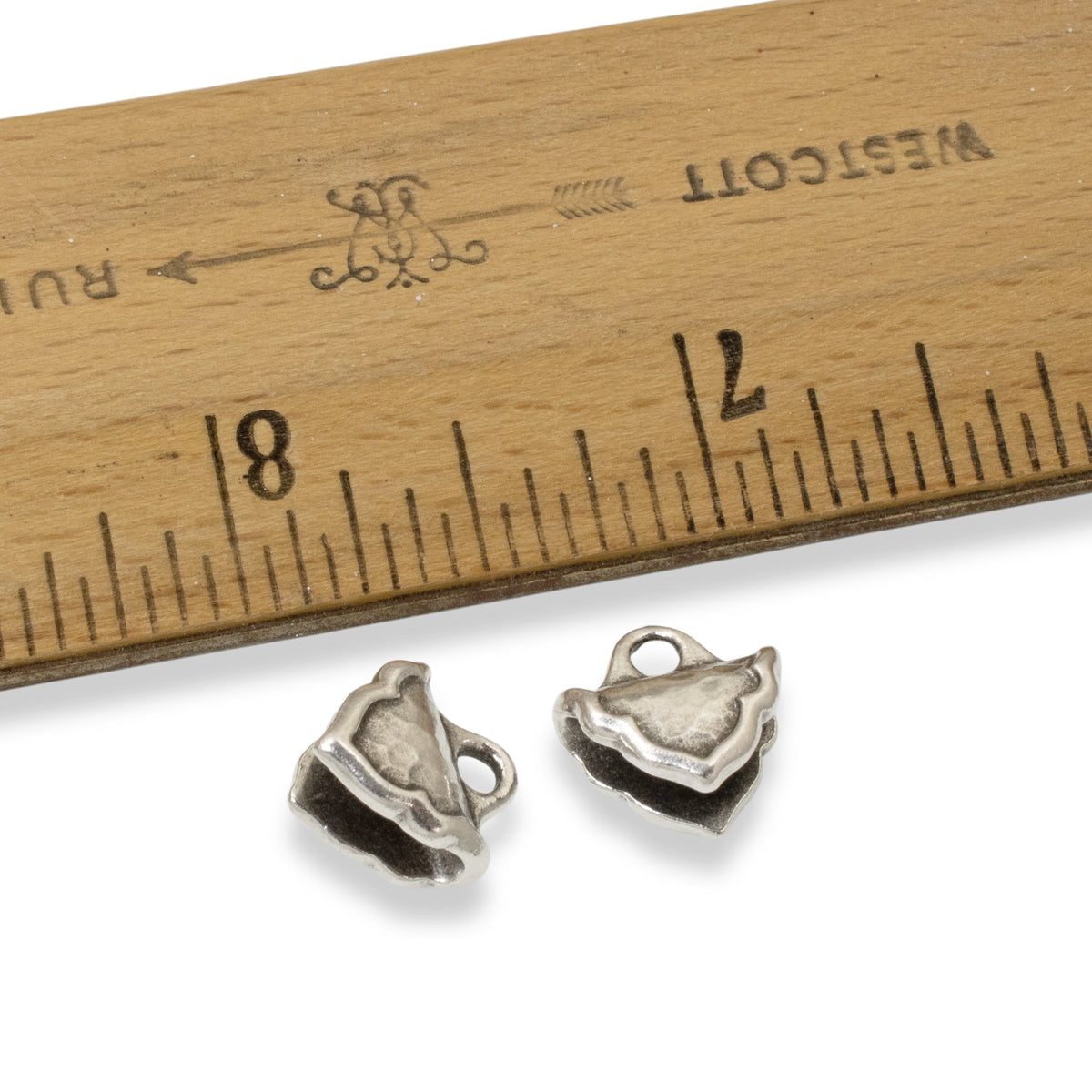Elegant Palace Crimp Ends, Silver Plated Findings for Beading and Leatherwork 4-Pack
