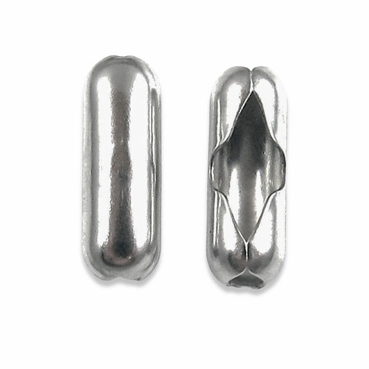 Stainless Steel #6 Ball Chain Lamp Fan Pull Connectors, 50-Pack Silver Premium Fan Pull Parts, DIY Jewelry