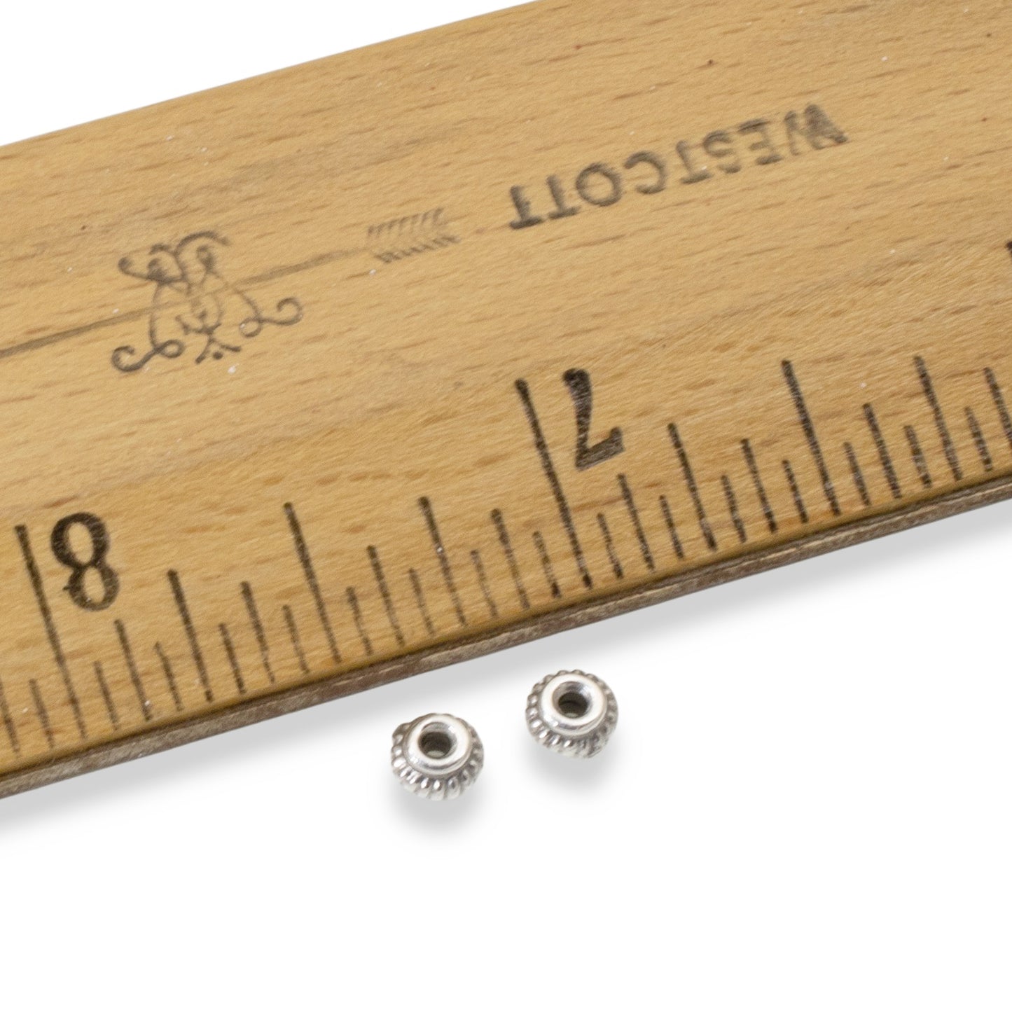 Silver Coiled Bali Beads, 12-Pack 5mm TierraCast Pewter Spacers, Jewelry Making Supplies