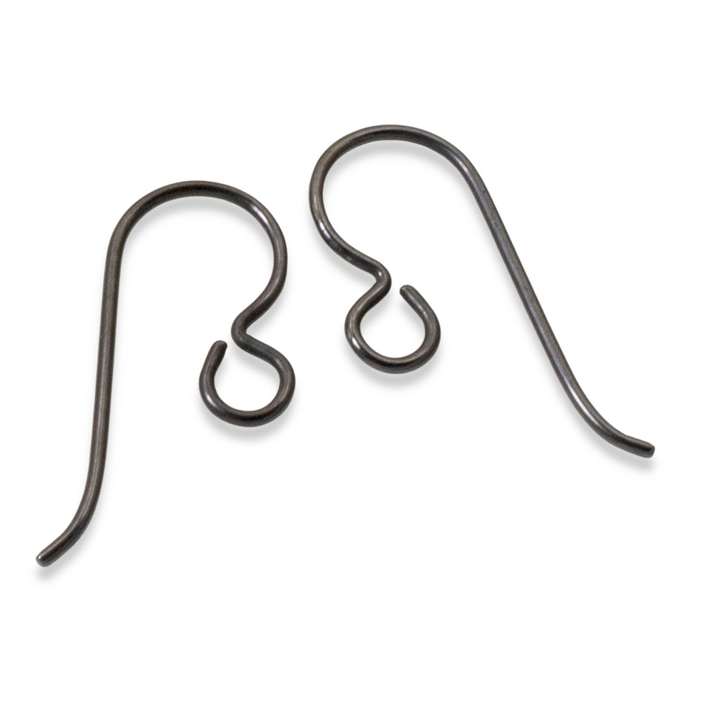 50-Pack Black Niobium Ear Wires, Professional Jewelry Supply, Hypoallergenic, Matte Black USA