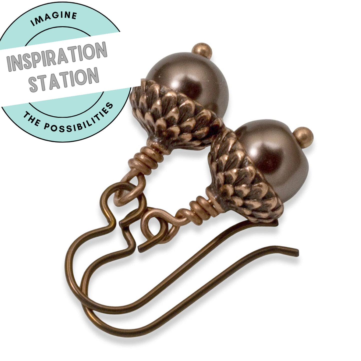 8mm Chocolate Brown Glass Pearls 7-Inch Strand, Fall Autumn Jewelry Making