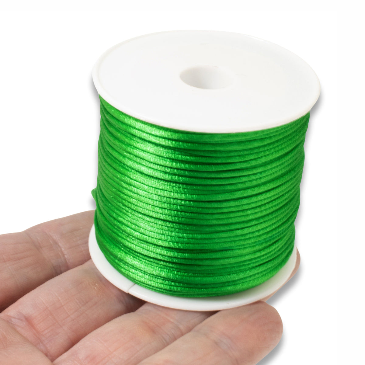 1mm Bright Green Satin Nylon Cord