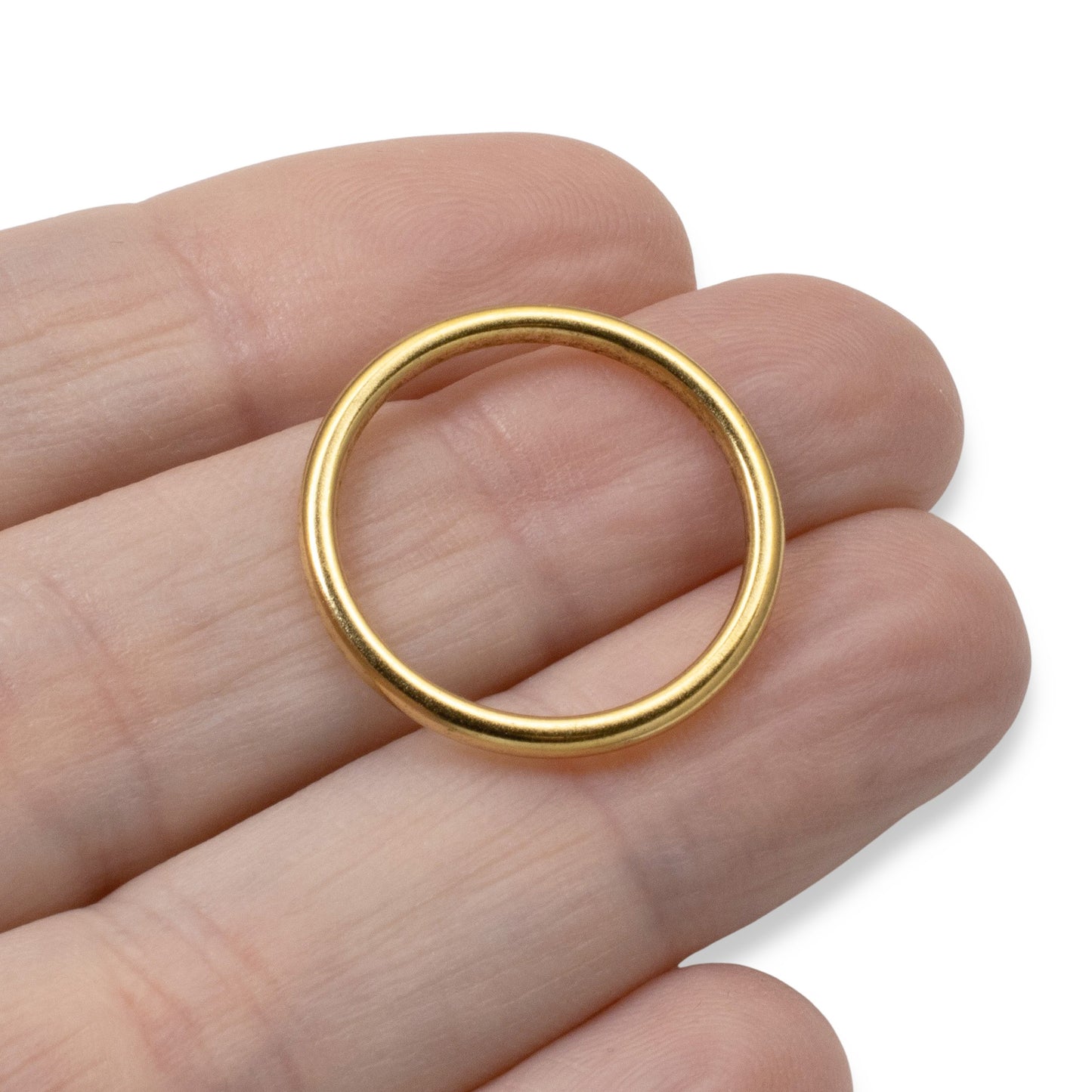 Open Frame Hoop 24k Gold Plated: 25mm Charm Holders 2-Pack Nunn Design USA