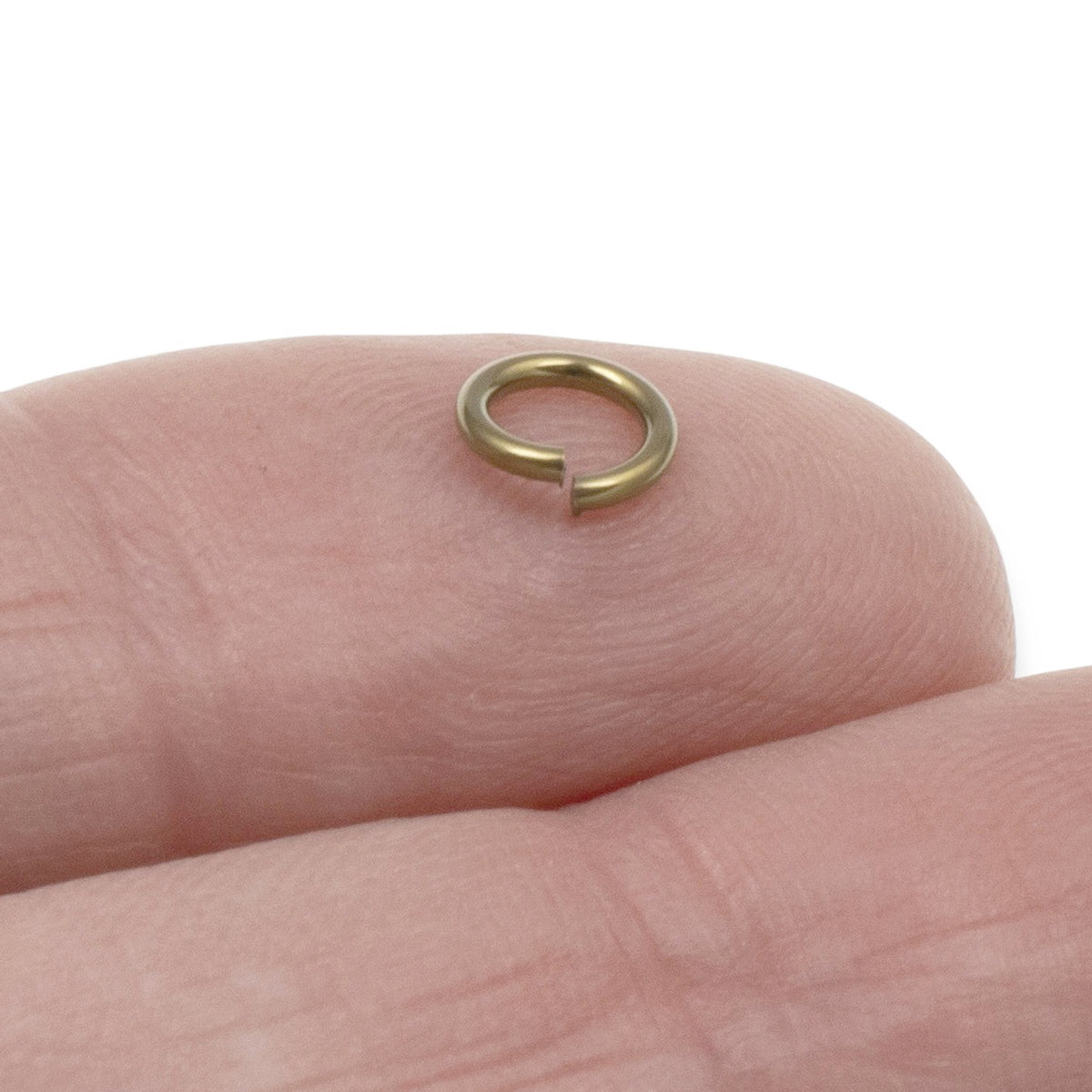 Antique Brass Niobium Jump Rings 6mm, 20-Pack Vintage-Style 18G Hypoallergenic Jewelry Findings