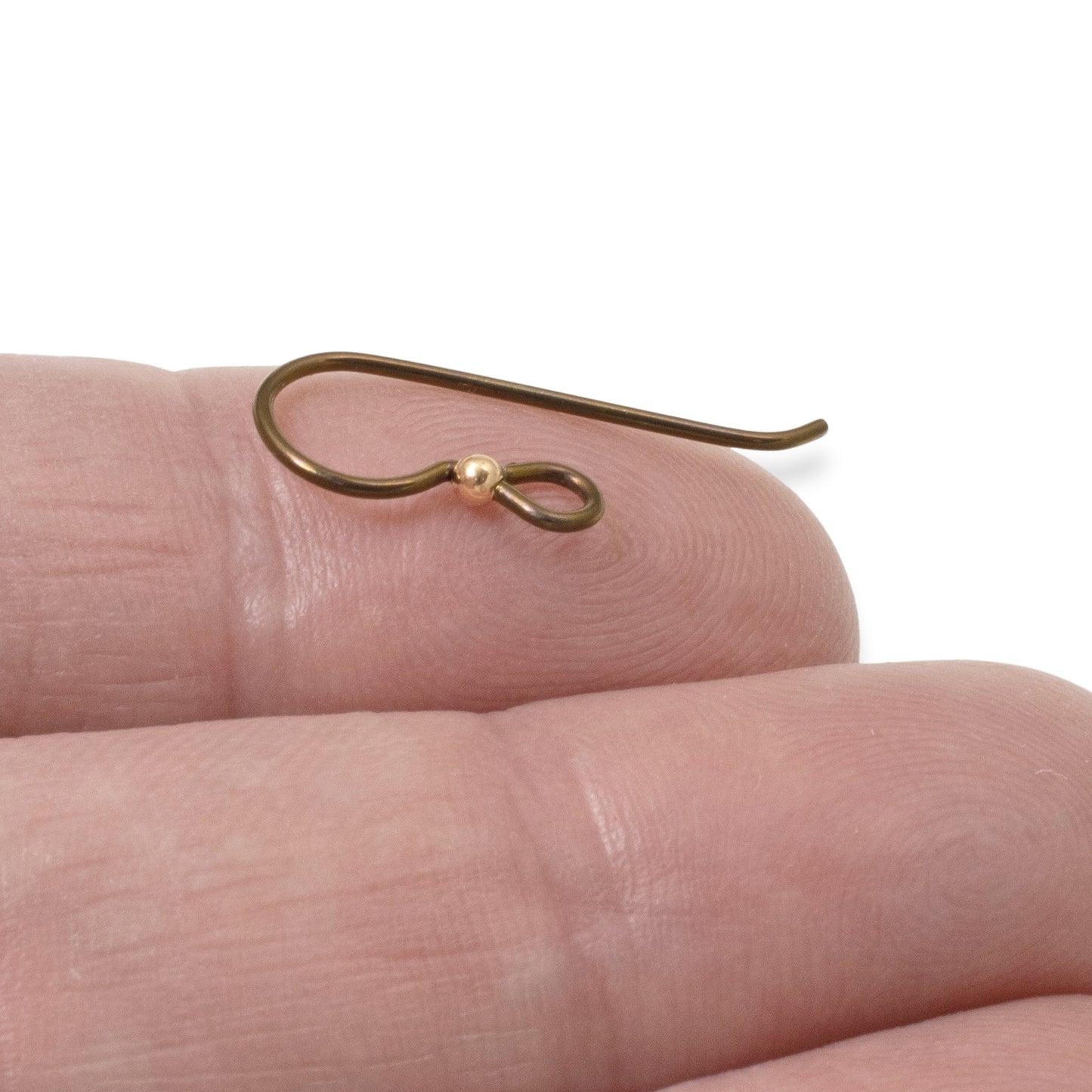 10 Bronze Niobium Ear Wires + Copper Bead Accent - Hypoallergenic Earring Hooks