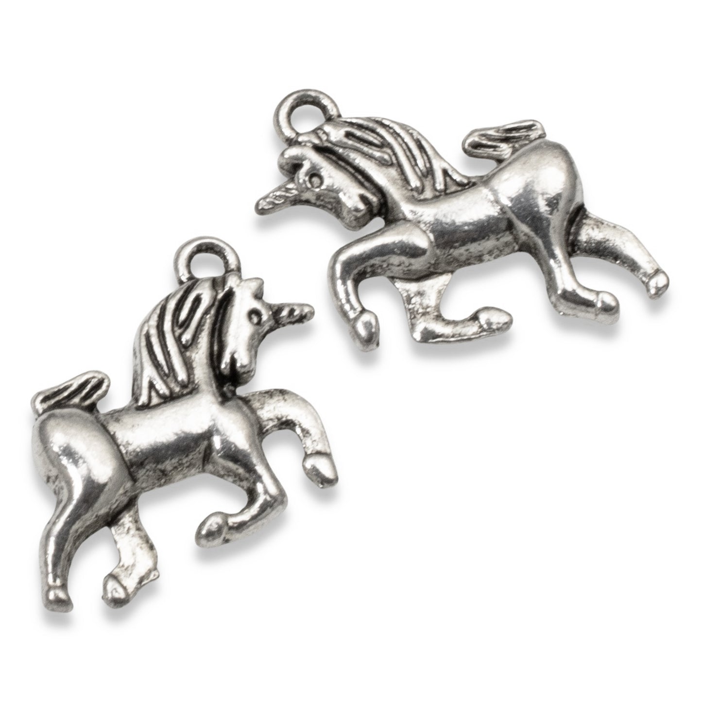 Silver Unicorn Charms, 6-Pack Whimsical Fantasy Animal for Jewelry and Crafts