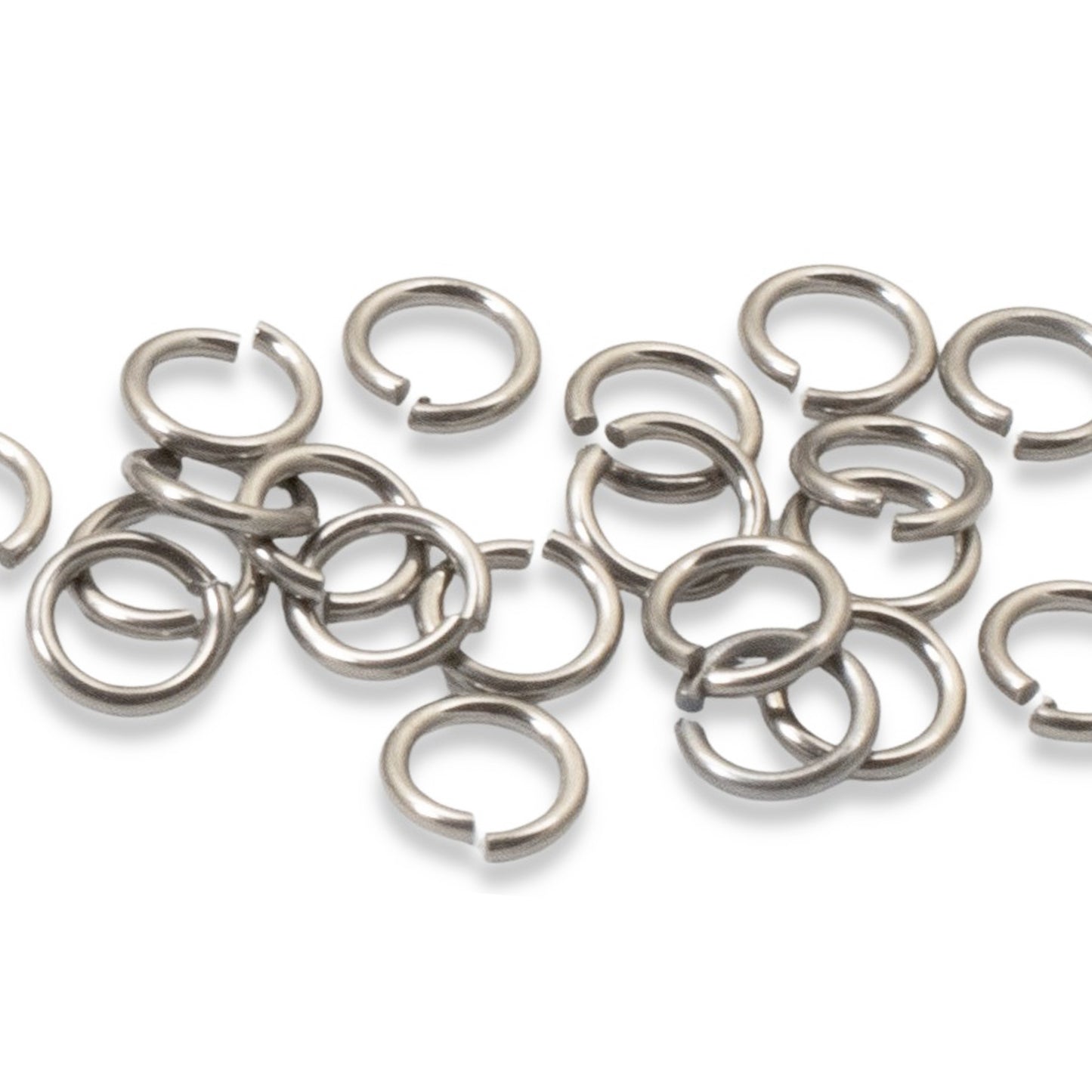 Gray Niobium Jump Rings 5mm, 20G Hypoallergenic Jewelry Making, 20-Pack USA Made