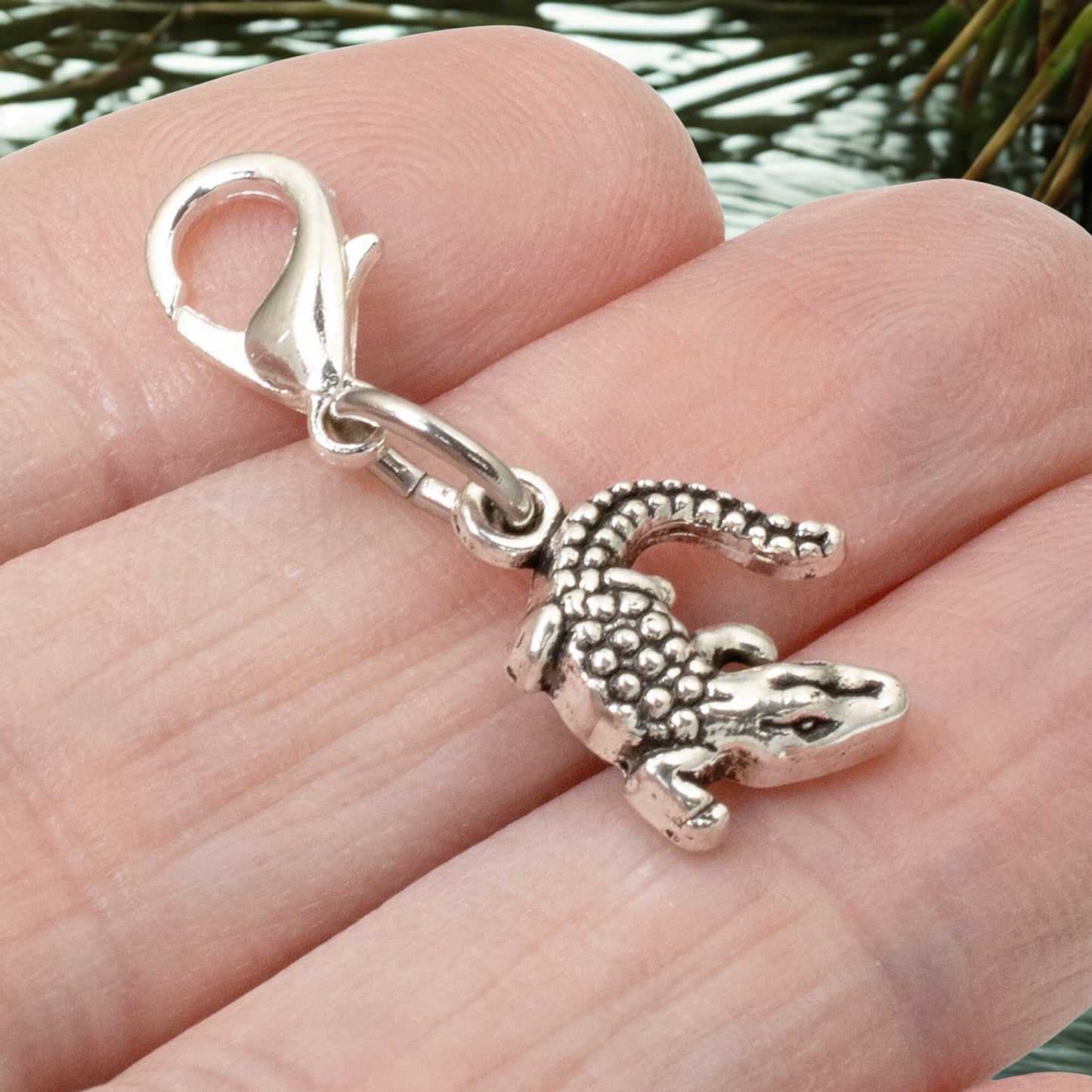 Alligator Clip-on Charm, Florida Swamp Gator Bag and Keychain Accessory, Unique Wildlife Gift