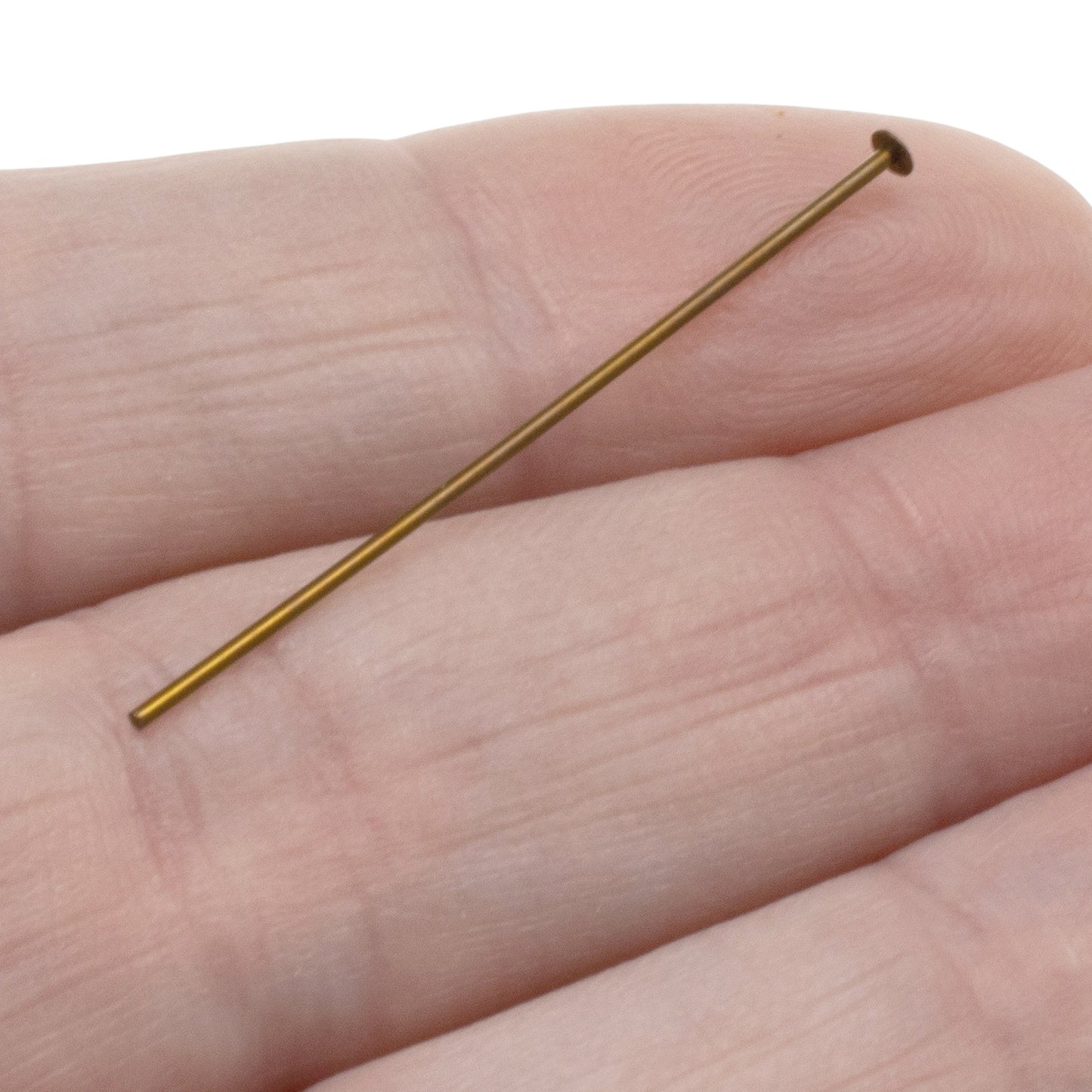 Bronze Niobium Head Pins, 20 Gauge, 1.5" Length, Hypoallergenic Jewelry Making Supplies, 20 Pack USA Made