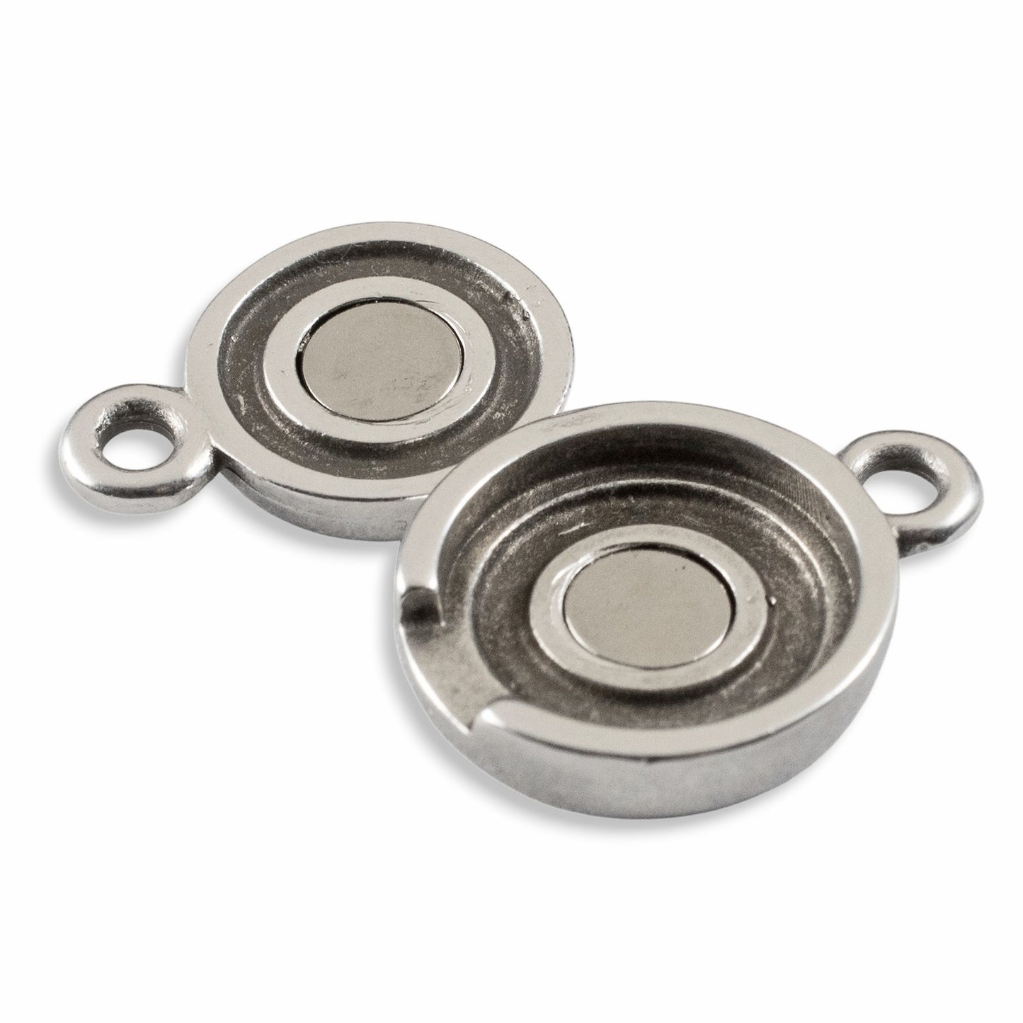Lotus Magnetic Clasp Silver: Easy Close Floral Jewelry Findings