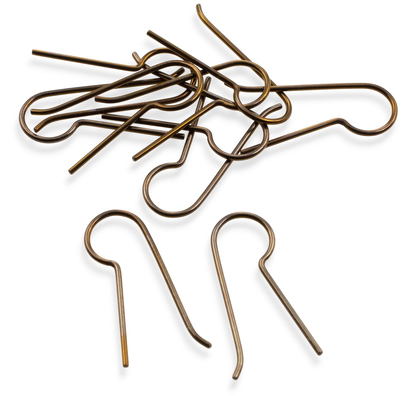 Niobium Earring Hooks Bronze 10 Pack: Regular Leg Ear Wire Blanks Hypoallergenic Sensitive Ears USA Made