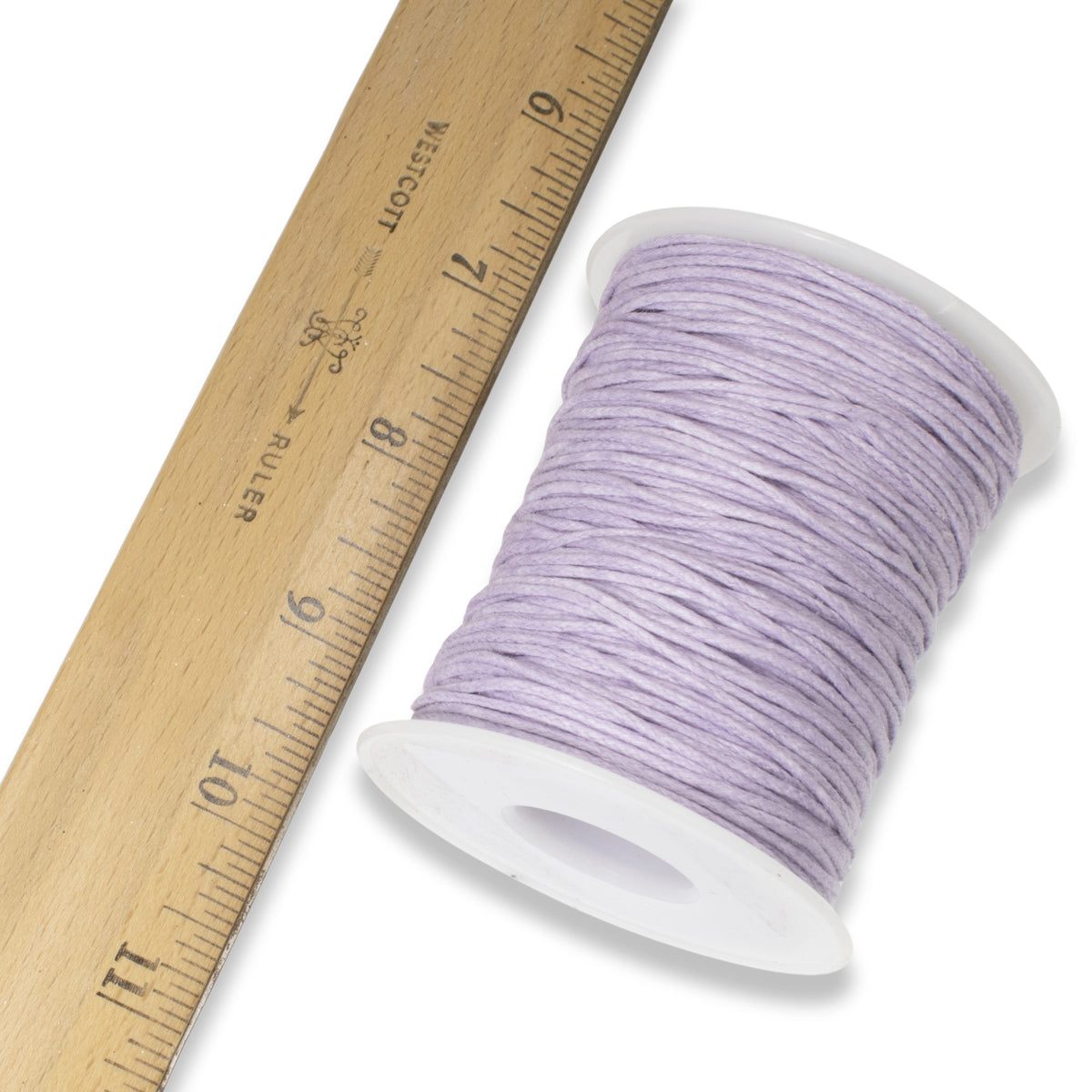Xsotica Round Cotton Waxed Cord 1 mm, Women's, Size: 100 Meter, Purple