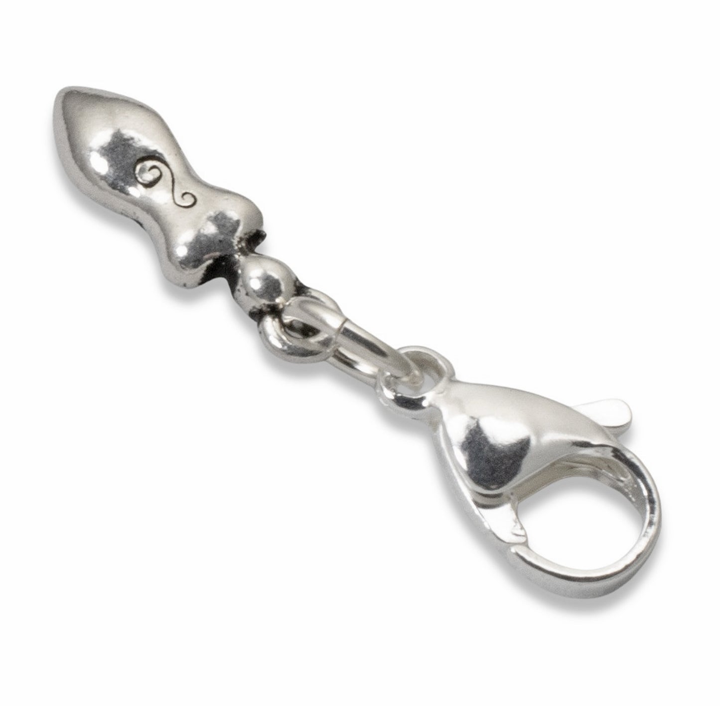 Silver Goddess Charm, Divine Feminine Jewelry, Spiritual Clip-On Accessory