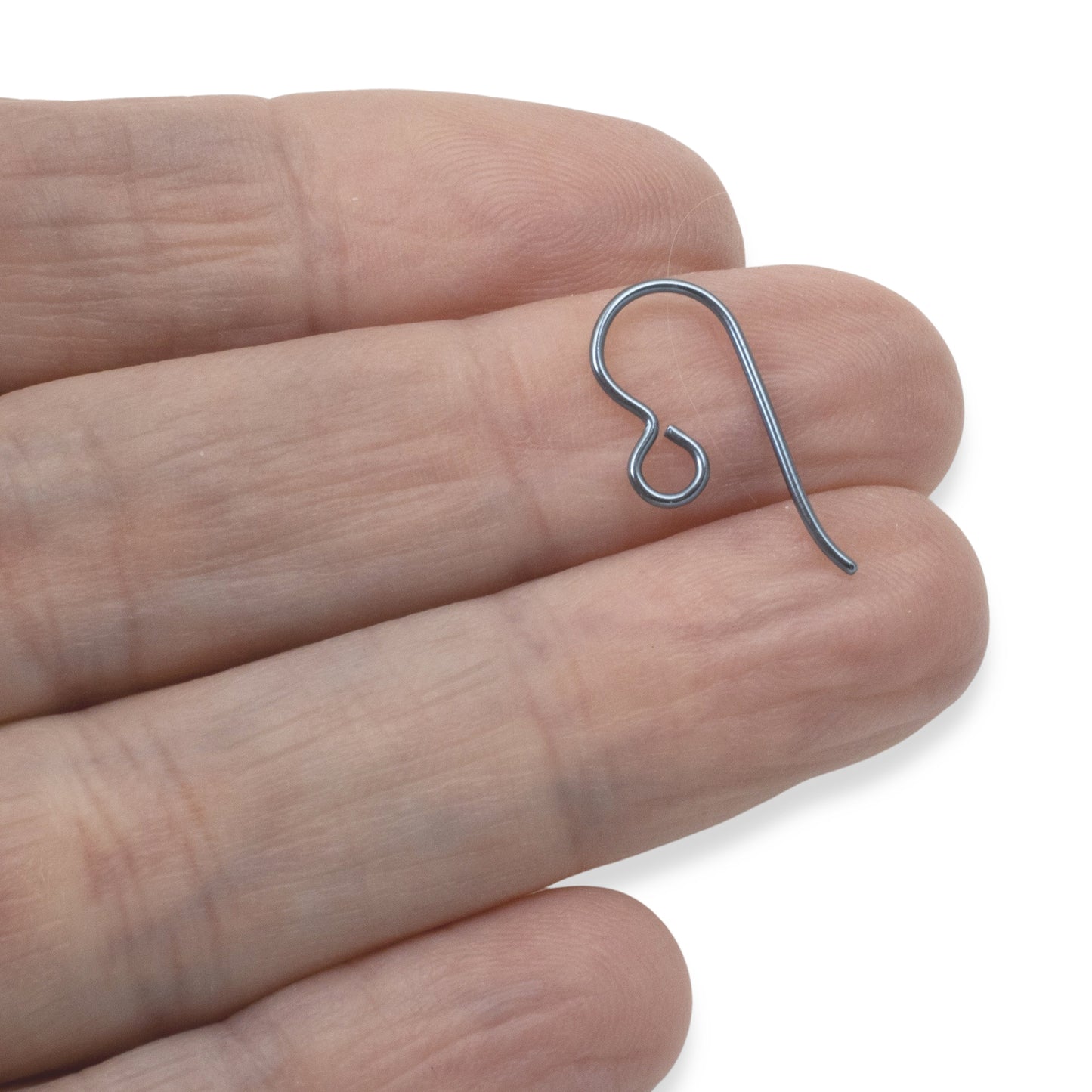 10 Premium Steel Blue Niobium Ear Wires - Hypoallergenic Earring Hooks - USA Made