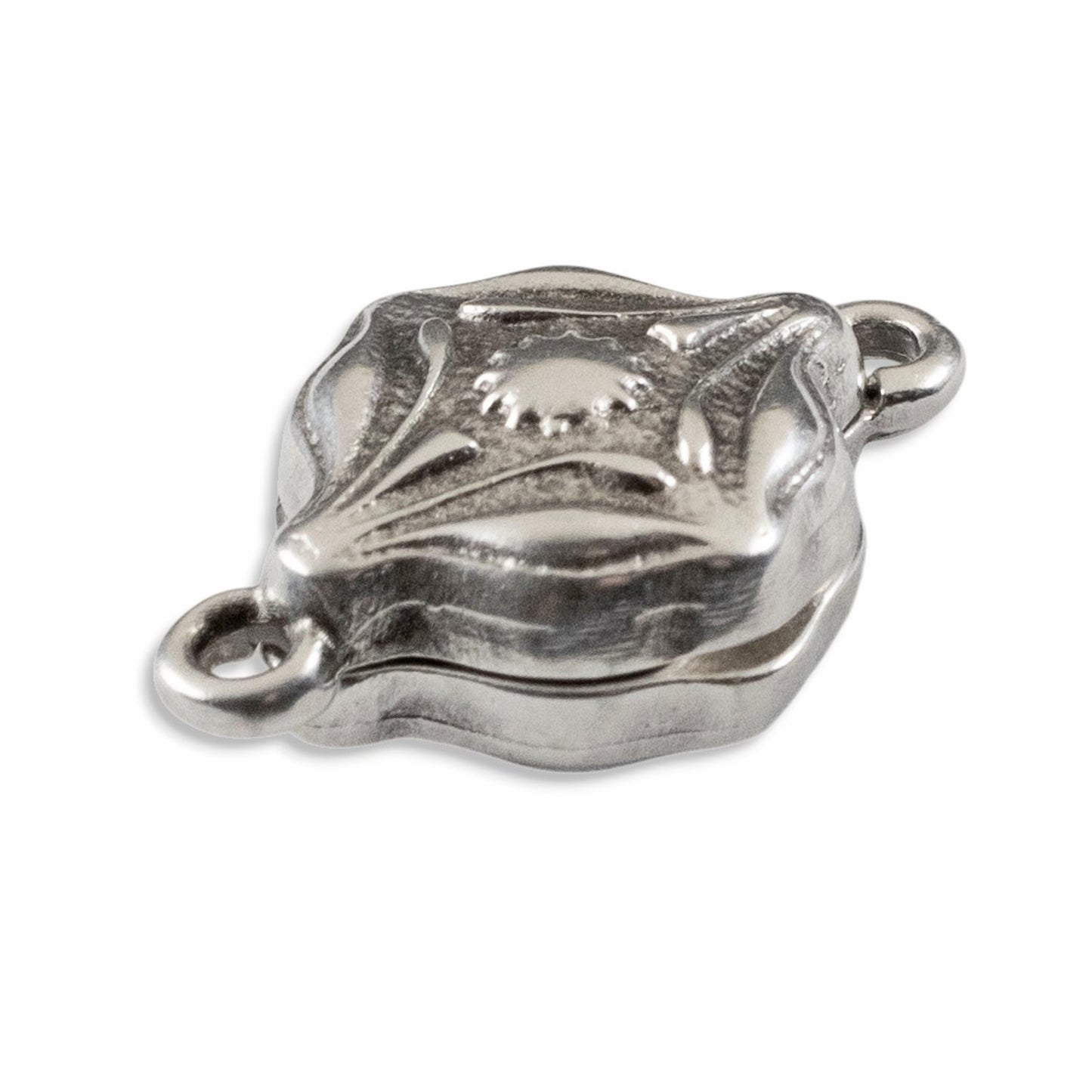 Ornate Magnetic Clasp Silver: Easy Close Art Deco Style Jewelry Findings