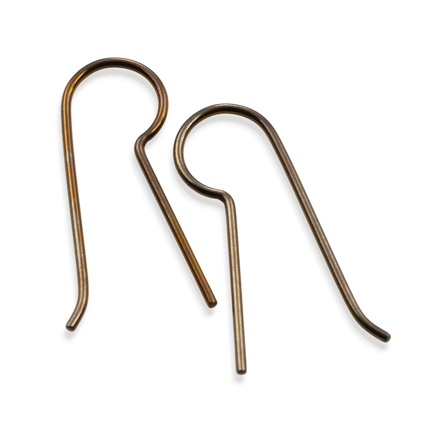 Niobium Earring Hooks Bronze 50-Pack Bulk: Regular Leg Ear Wire Blanks Hypoallergenic for Sensitive Ears USA Made