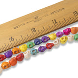 Colorful Mini Skull Stone Beads, Perfect for Day of the Dead & Halloween Crafts