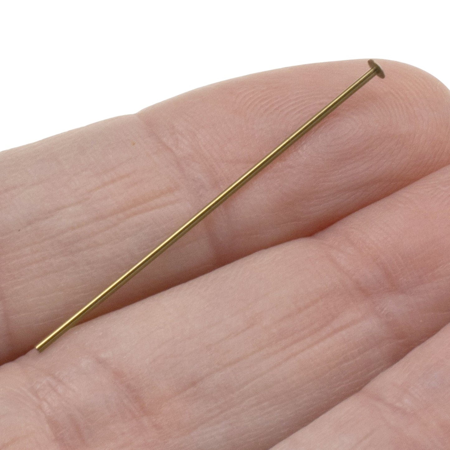 Antique Brass Niobium Head Pins, 20 Gauge 1.5", Hypoallergenic Metal, Jewelry Making Supplies, 20 Pack USA Made