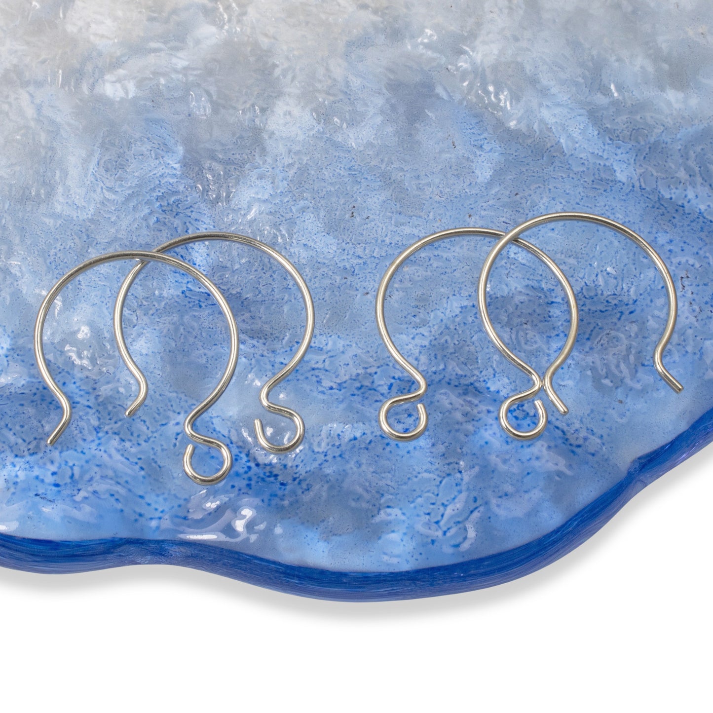 Sterling Silver Hoop Earring Hooks: USA Made French Wire Findings 4-Pack