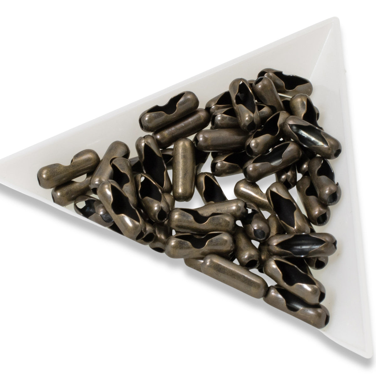 Antique Brown Ball Chain Connectors #6 3.2mm, 50-Pack Fan Pull Chain Parts
