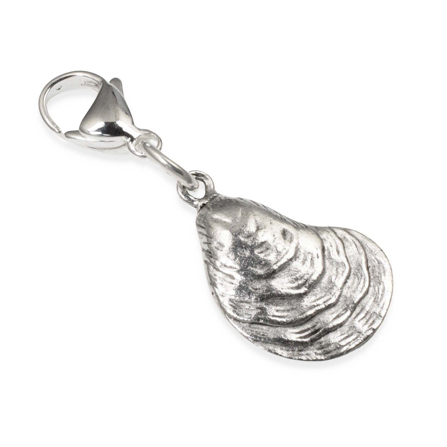 Silver Oyster Clip-on Charm - Coastal Sea-Inspired Accessory for Zippers & Bags
