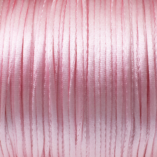 Light Pink Satin Nylon Cord - 1mm Smooth String - 30 Meter Spool - DIY Jewelry Cord