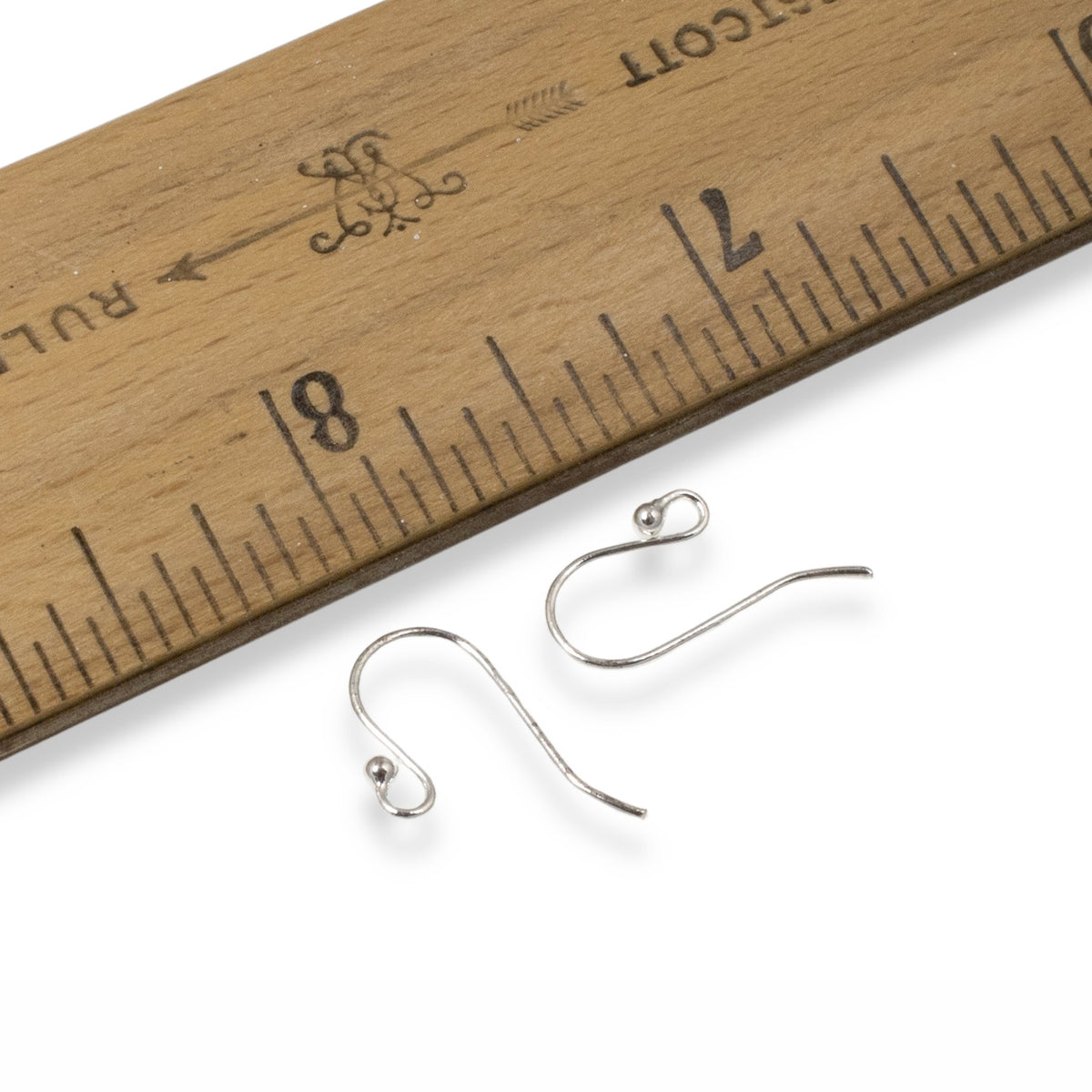 10-Pack Fishhook Ball Ear Wires, Silver Plated Elegance Earring Hooks