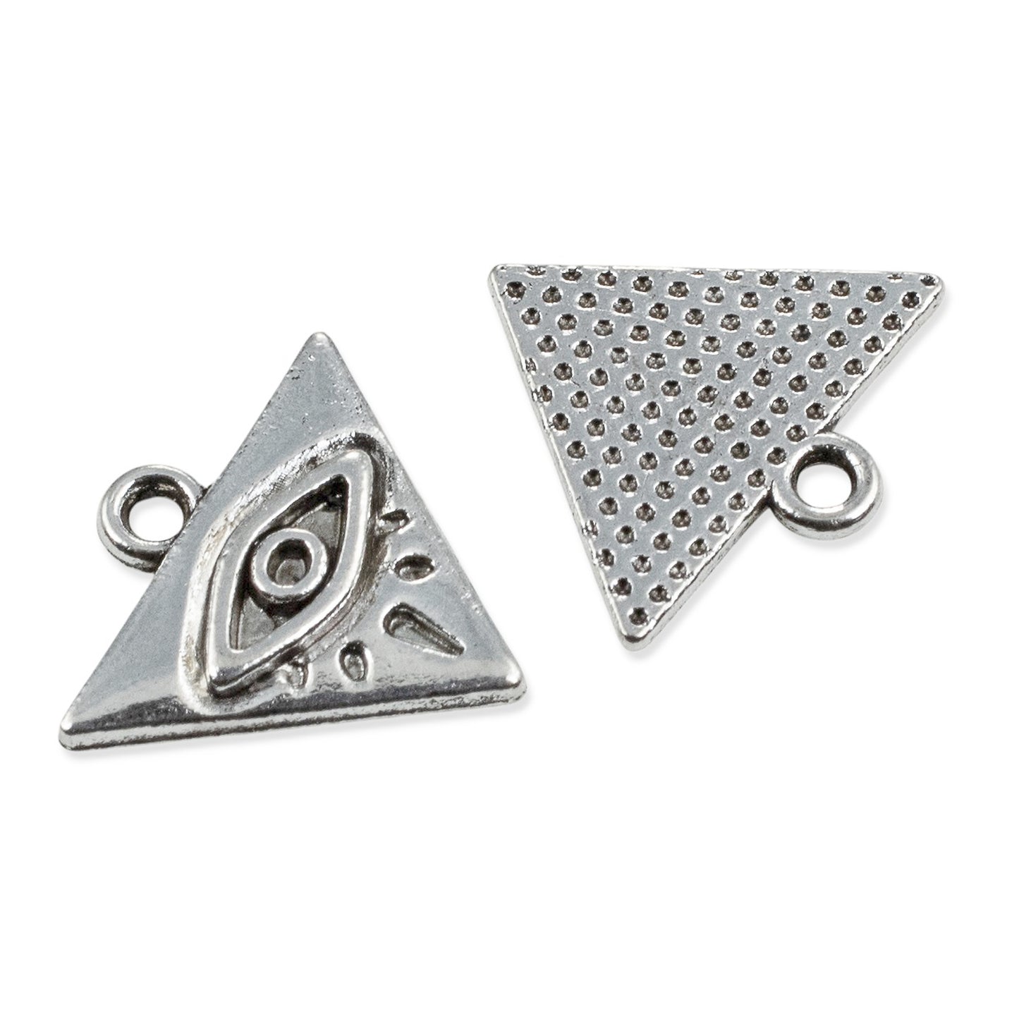 Evil Eye Triangle Charms 20-Pack, Mystical Spiritual Jewelry Supply