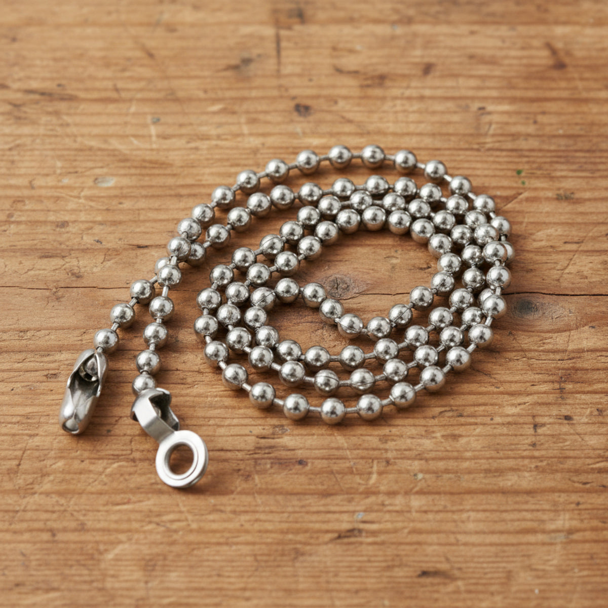 DIY Ceiling Fan Pull Set with Ball Chain and Connectors, Nickel-Silver 4-Pack