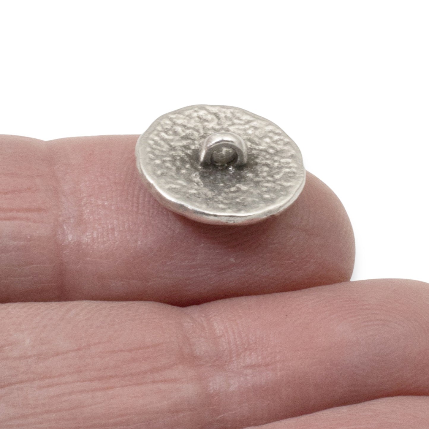 Silver Vignette Buttons, 4-Pack Floral Metal Shank Buttons for Wrap Bracelets