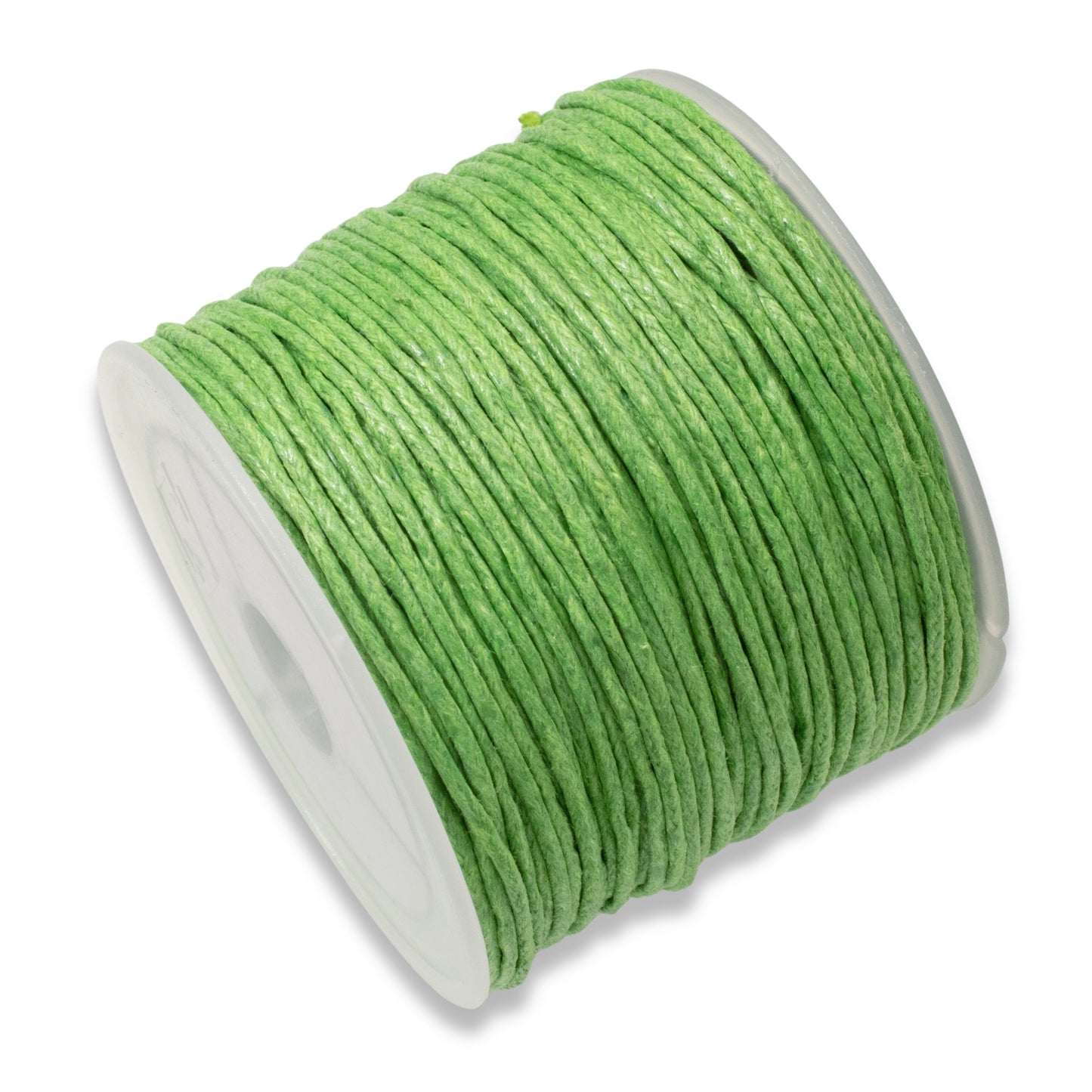 Green 1mm Waxed Cotton Cord - 25 Meters - Jewelry and Craft String