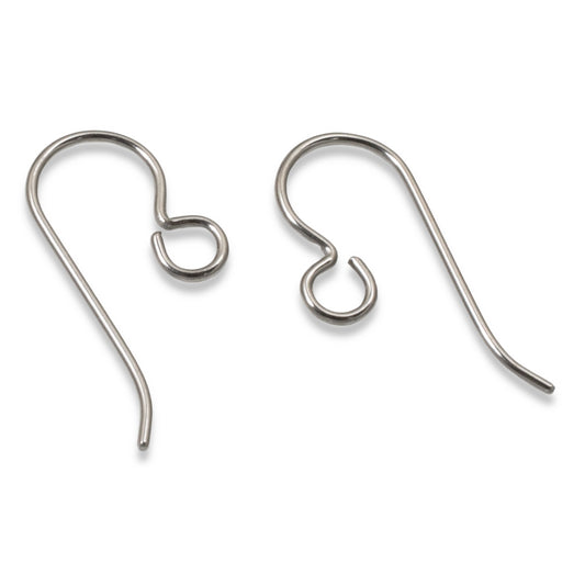 50-Pack Gray Niobium Ear Wires, Professional Jewelry Supply, Hypoallergenic USA Made
