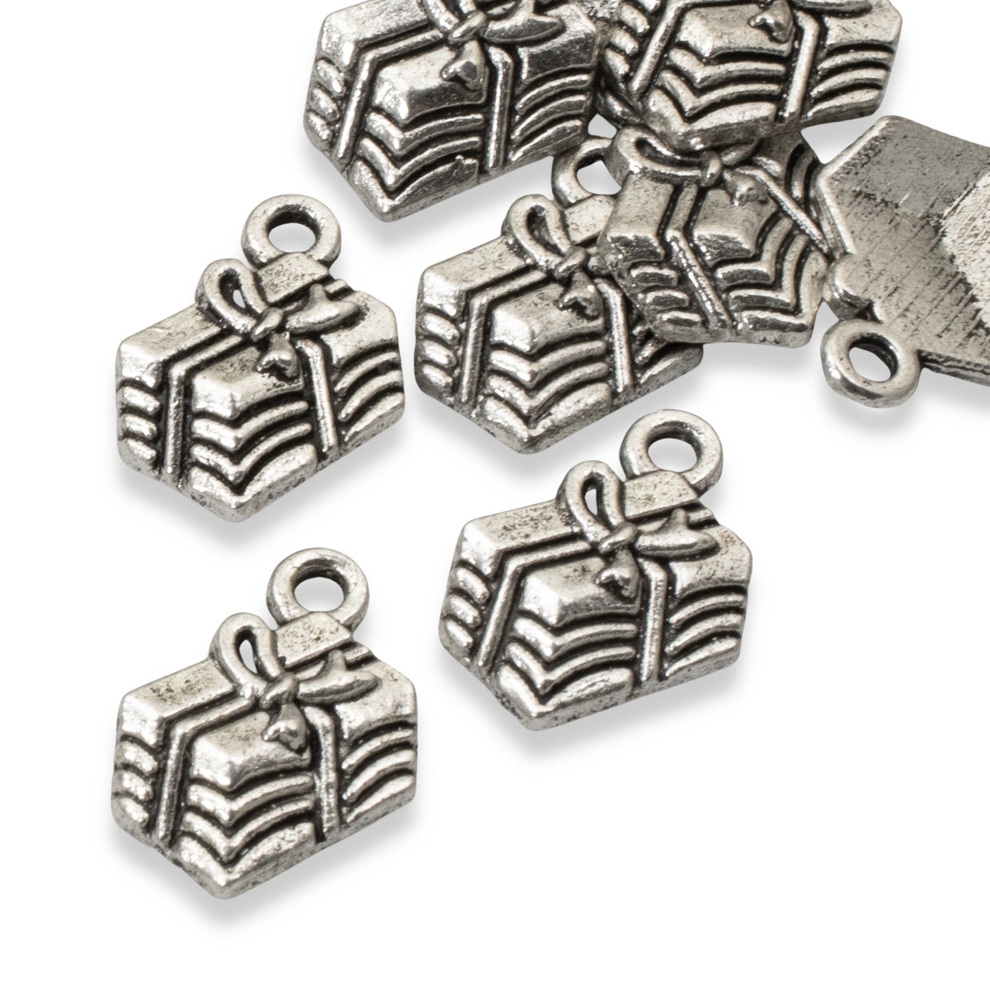 Silver Gift Present Charms: Birthday Christmas Celebration 20Pc Pack Value