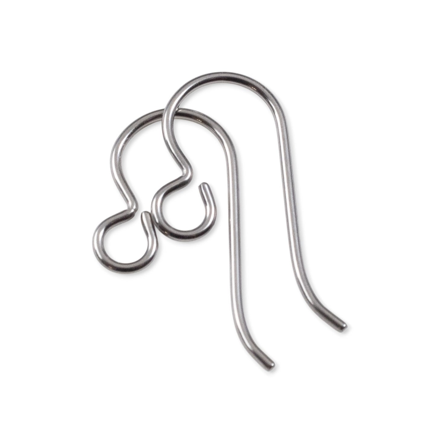 10 Gray Niobium Ear Wires Regular Loop, Hypoallergenic Earring Hooks