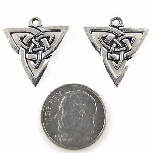 TierraCast Pewter Charms-Silver Round Cross 12x16mm (2)