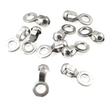 50 Nickel Plated Brass #6 Ball Chain Fan Pull Loop Connectors, Silver