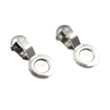 50 Nickel Plated Brass #6 Ball Chain Fan Pull Loop Connectors, Silver