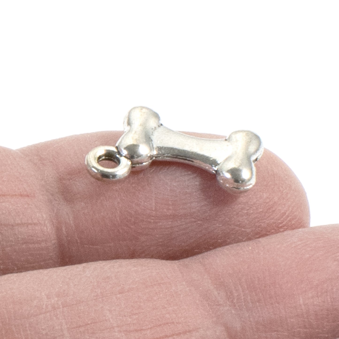 Silver Dog Bone Charms, 20-Pack Pet Lover Supplies for DIY Jewelry & Keychains