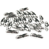 50 Stainless Steel #6 Ball Chain Lamp Fan Pull Connectors, Silver