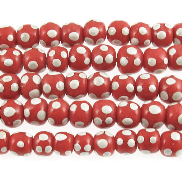 Red handmade lampwork beads