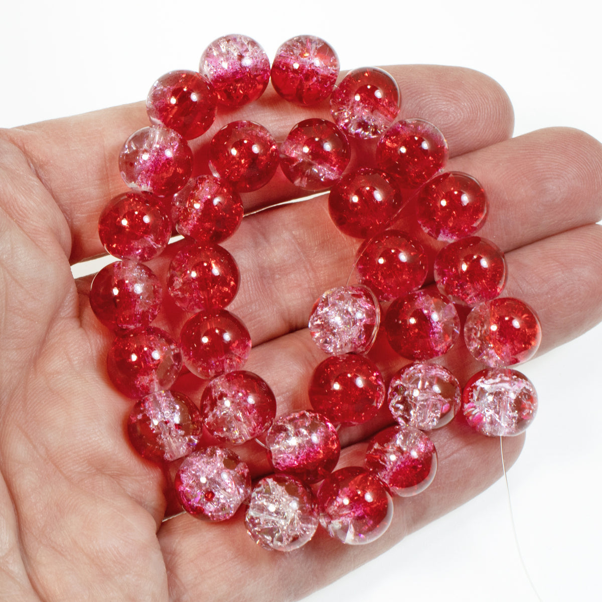 JPM Beads JPM Beads Beads :10mm Red Crystal Glass Beads Pack of