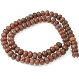 Red Sesame Jasper Rondelle Beads - 5x7mm Natural Stone Beads - Jewelry Making