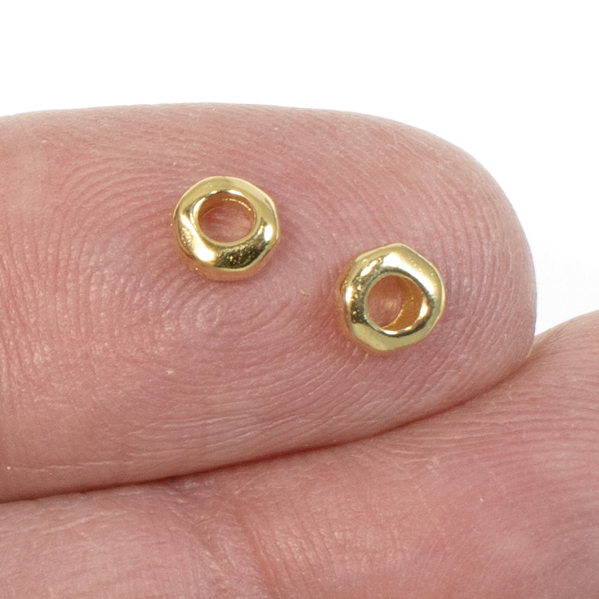 Nugget Large Hole Spacer Bead 5mm Gold Plated - 100 pieces - Bead  Inspirations