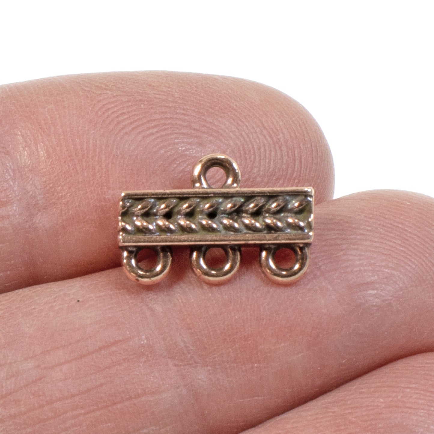 2 Pc Copper 3 to 1 Braided Links - Multi-Strand Connectors - TierraCast Pewter