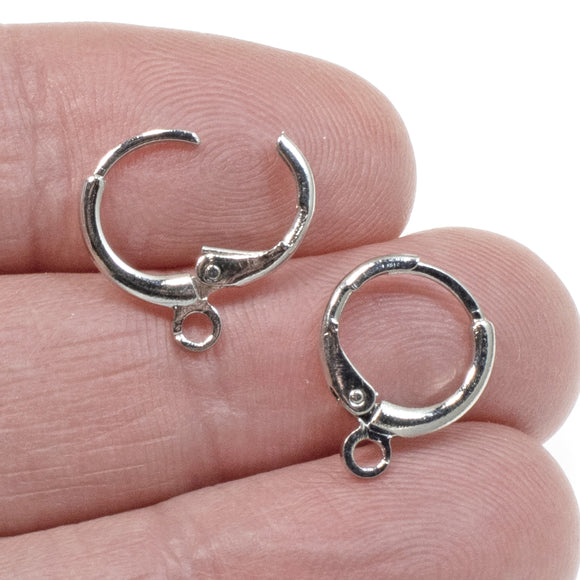 4-Pairs Leverback Pierced Huggie Earring With Loop, Design Your Own Earrings