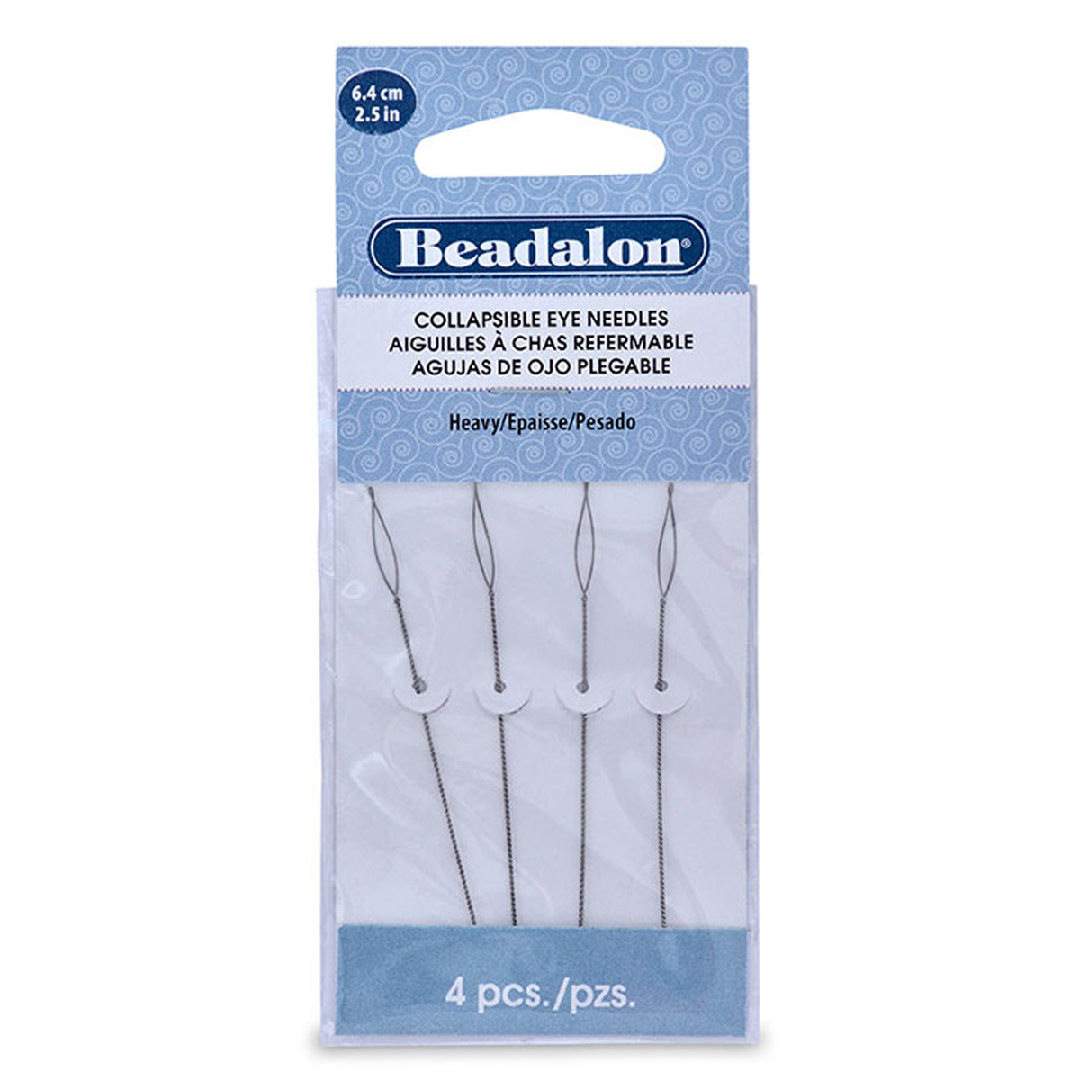 Beadalon Big Eye Beading Needles 2.5 4/Pkg