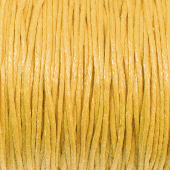 Goldenrod 1mm Waxed Cotton Cord, 70 Meters, Orange/Yellow Beading String