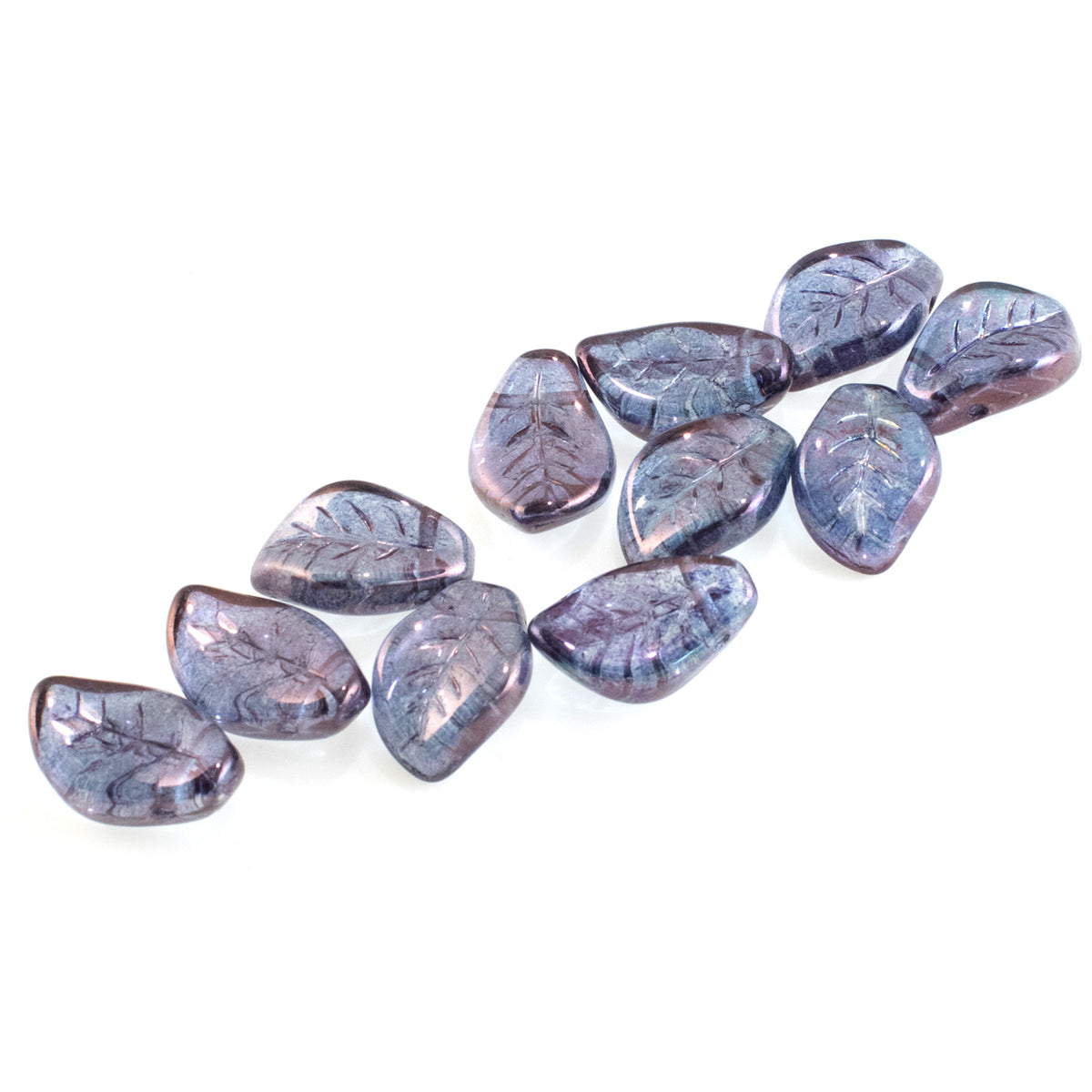 Czech glass teardrop beads 30pc Lumi purple luster 9x6mm – Orange Grove  Beads