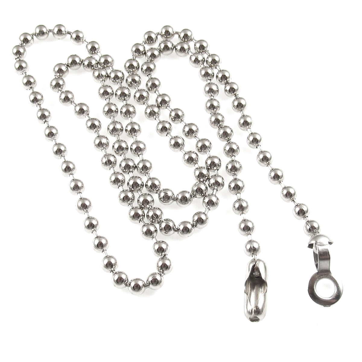 Vintage Stainless Steel Ball Chain Necklace Findings