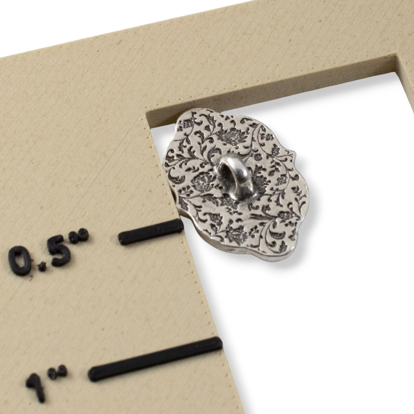 Silver Flower Button Clasp: Antique Silver Leather Cord Closure 2-Pack